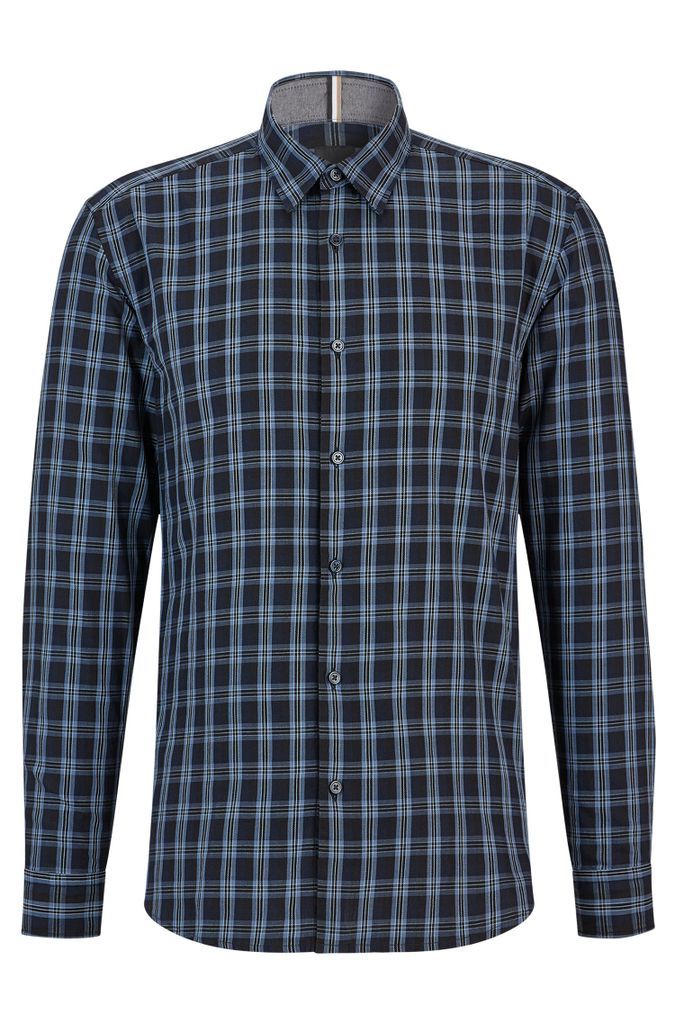 Regular-fit shirt in checked cotton twill