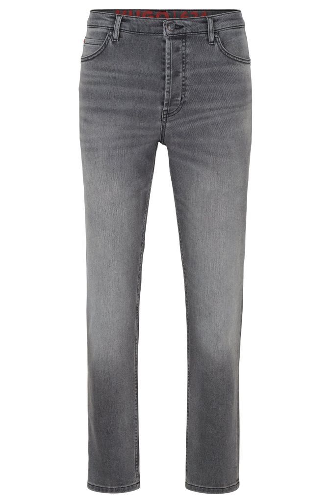 Tapered-fit jeans in grey comfort-stretch denim