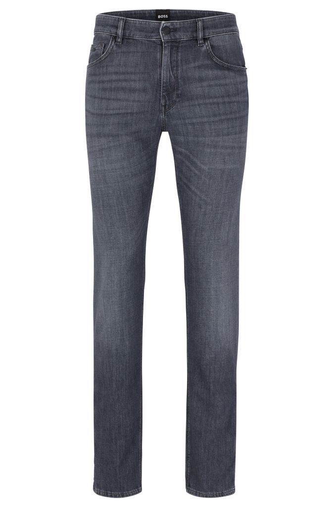 Regular-fit jeans in grey comfort-stretch denim