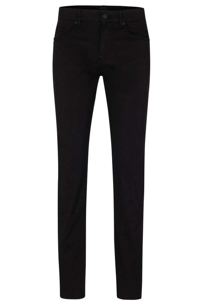Slim-fit trousers in paper-touch stretch-cotton gabardine