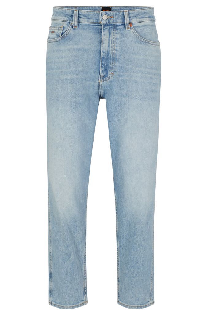 Tapered-fit jeans in blue comfort-stretch denim