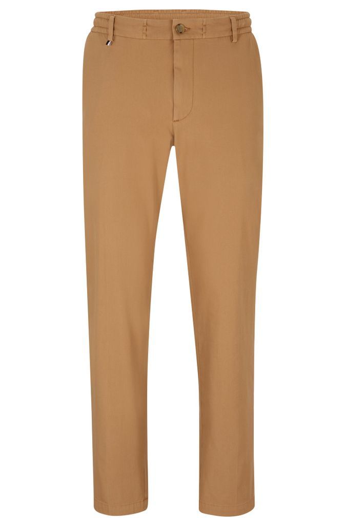 Slim-fit trousers in an organic-cotton blend