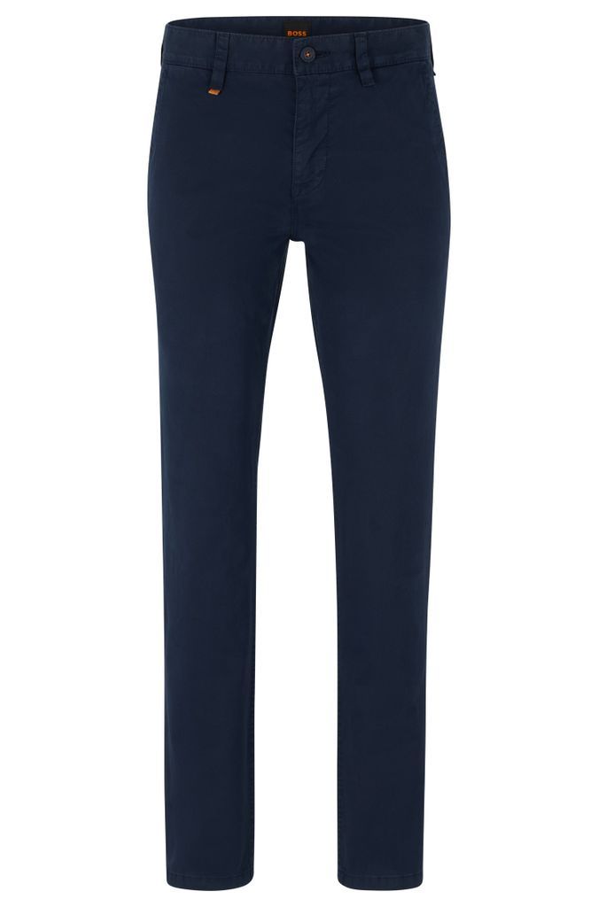 Slim-fit trousers in printed stretch-cotton twill
