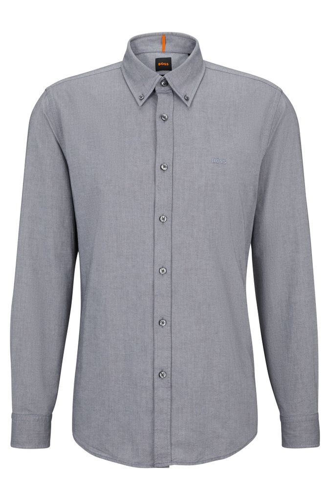 Regular-fit shirt in organic Oxford cotton