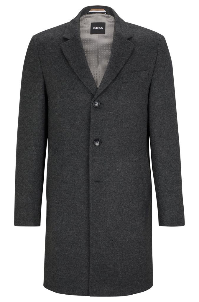 Slim-fit coat in virgin wool and cashmere
