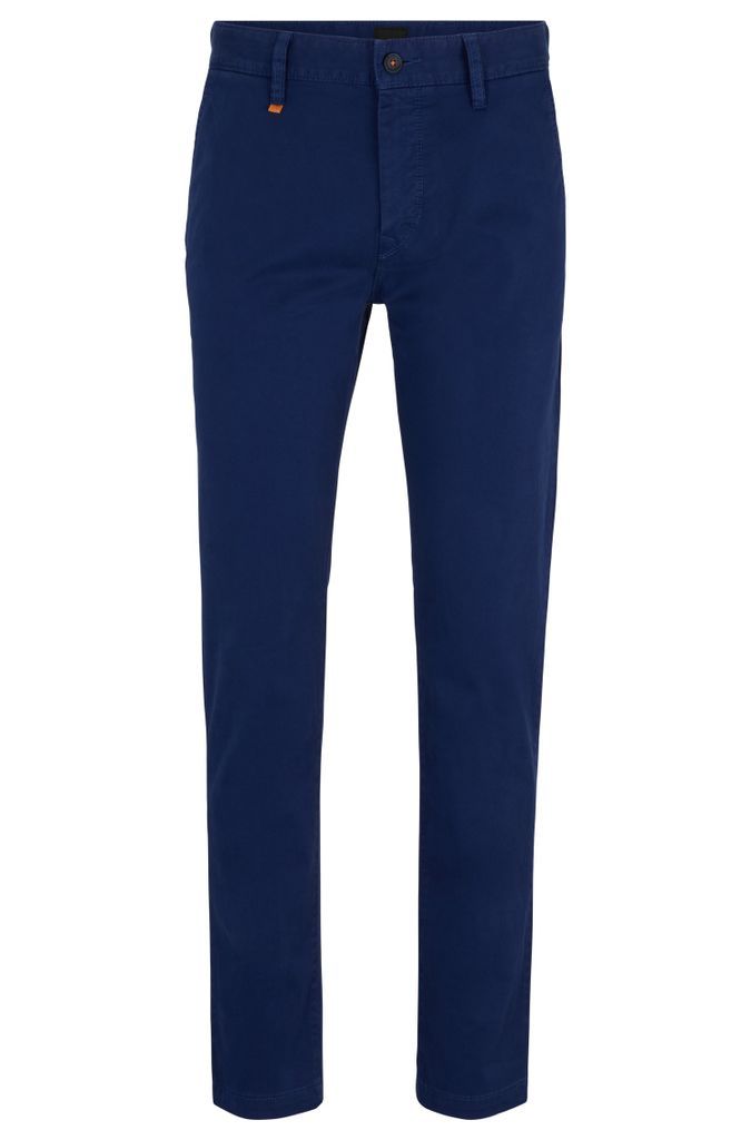 Tapered-fit chinos in overdyed stretch-cotton satin