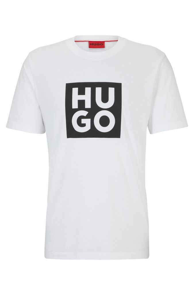 Organic-cotton T-shirt with logo print