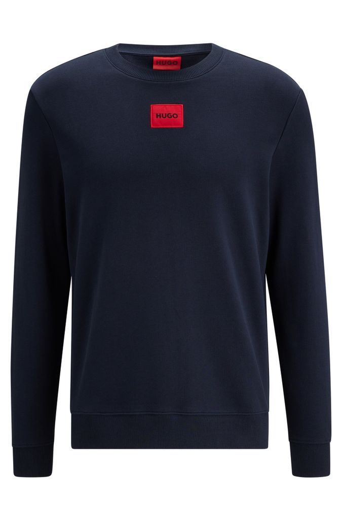 Cotton-terry regular-fit sweatshirt with logo label