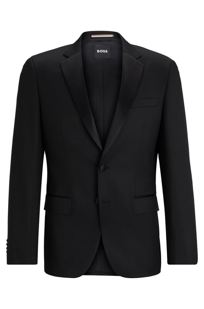 Slim-fit tuxedo jacket in virgin-wool serge
