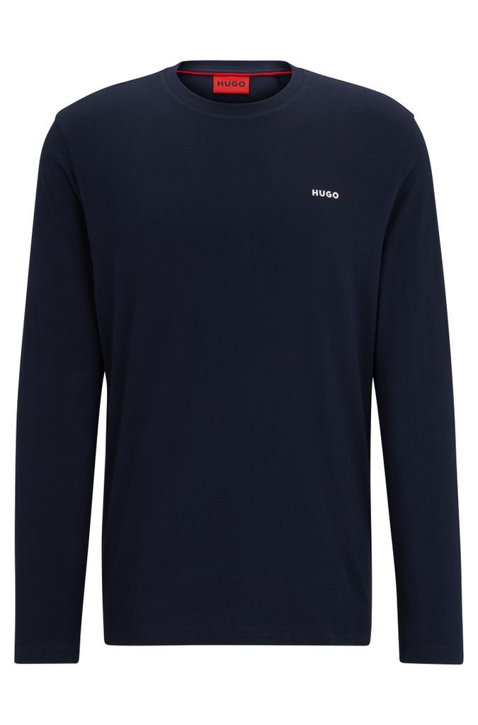 Long-sleeved T-shirt in cotton jersey with logo print