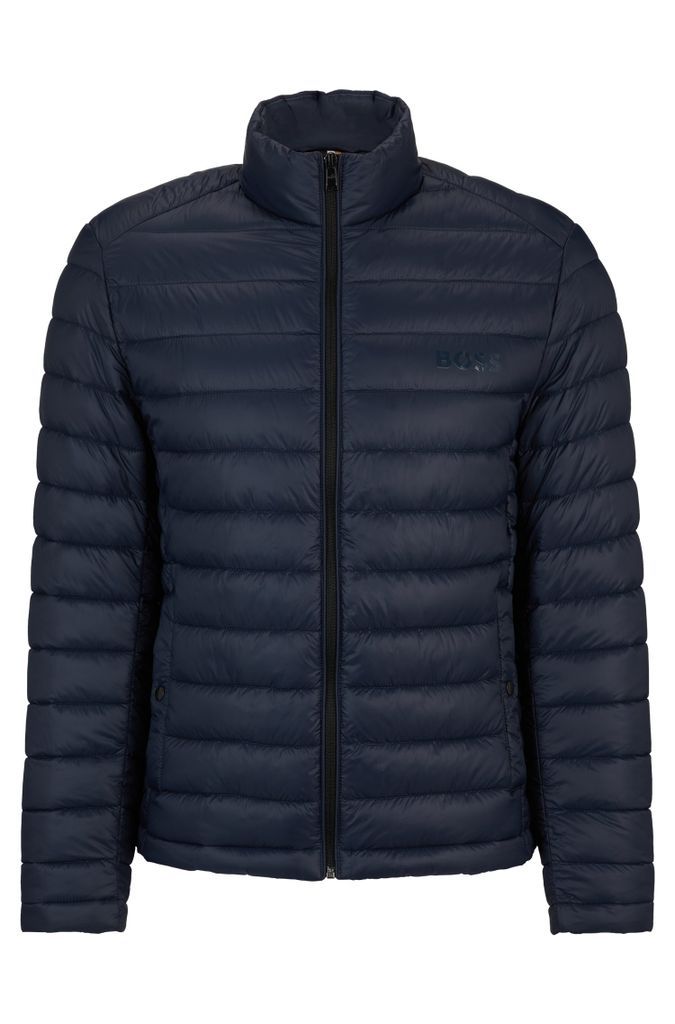 Water-repellent padded jacket with tonal logo