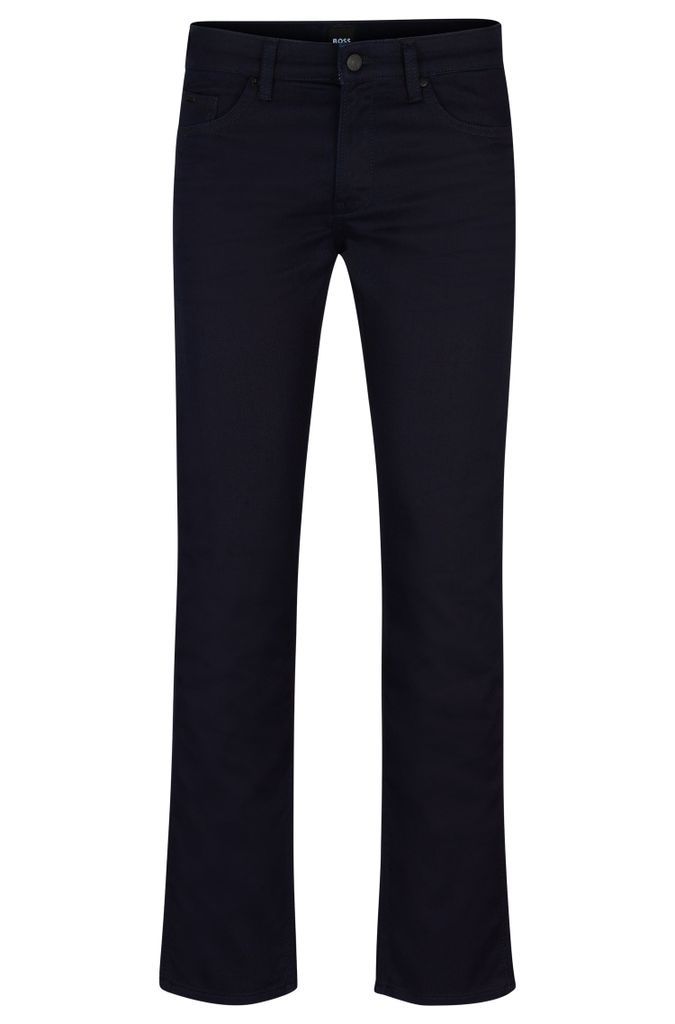 Slim-fit jeans in blue-black comfort-stretch denim