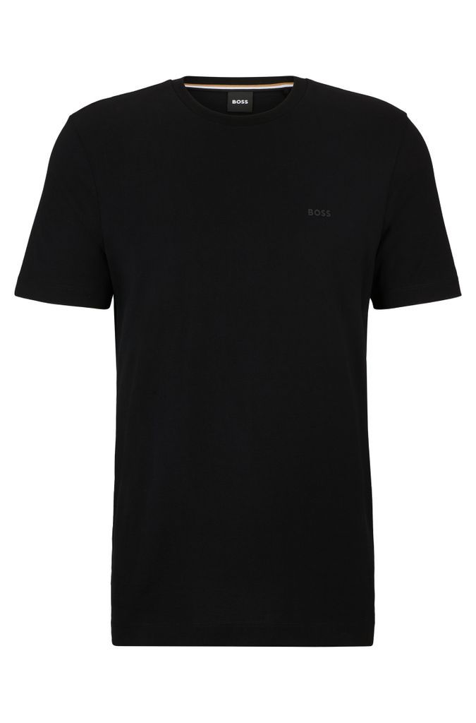 Cotton-jersey T-shirt with rubber-print logo