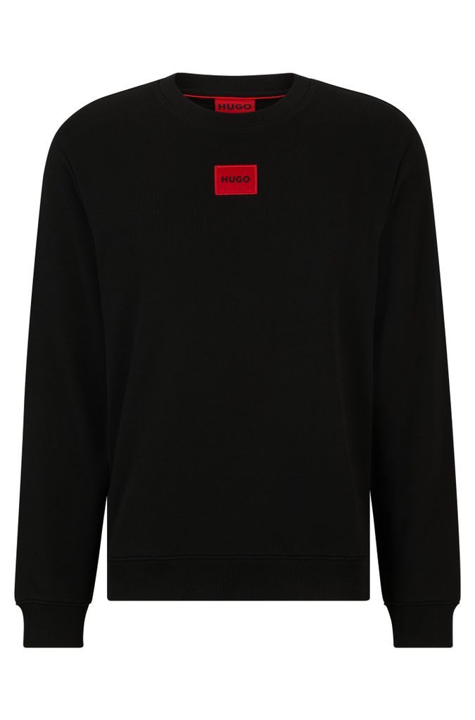 Cotton-terry regular-fit sweatshirt with logo label