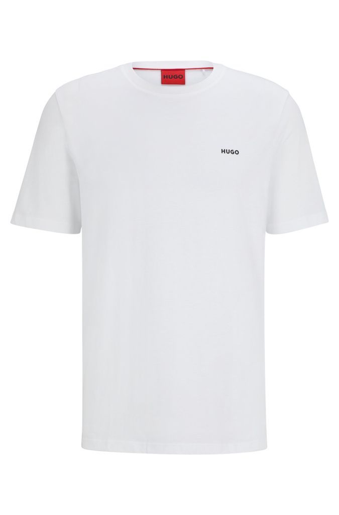Cotton-jersey T-shirt with logo print