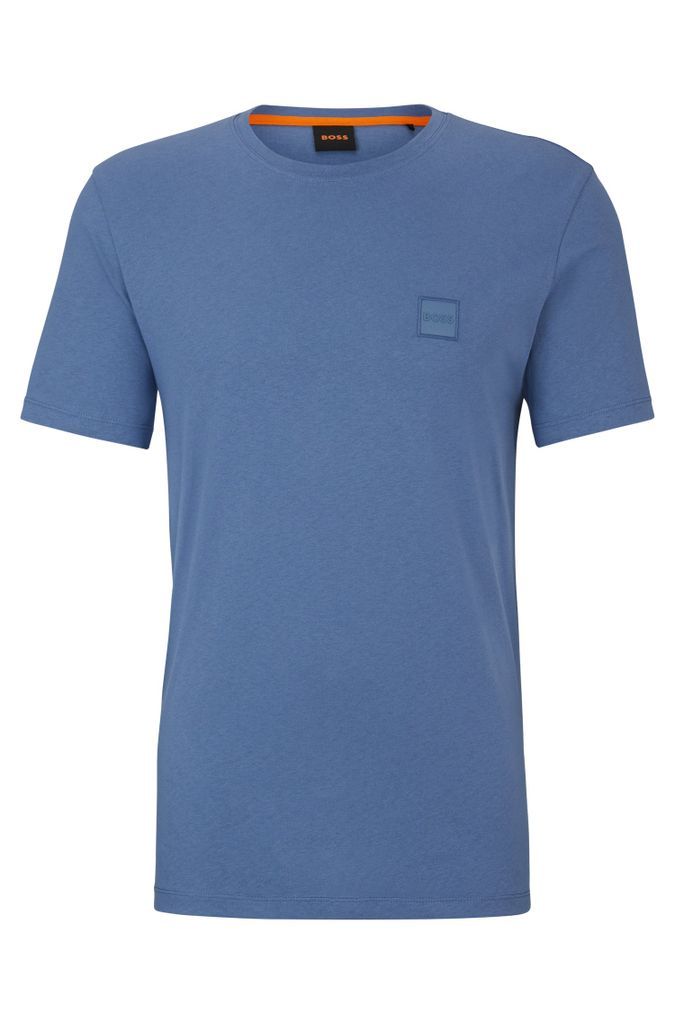 Relaxed-fit T-shirt in cotton jersey with logo patch