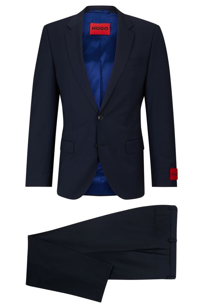 Slim-fit suit in a performance-stretch wool blend