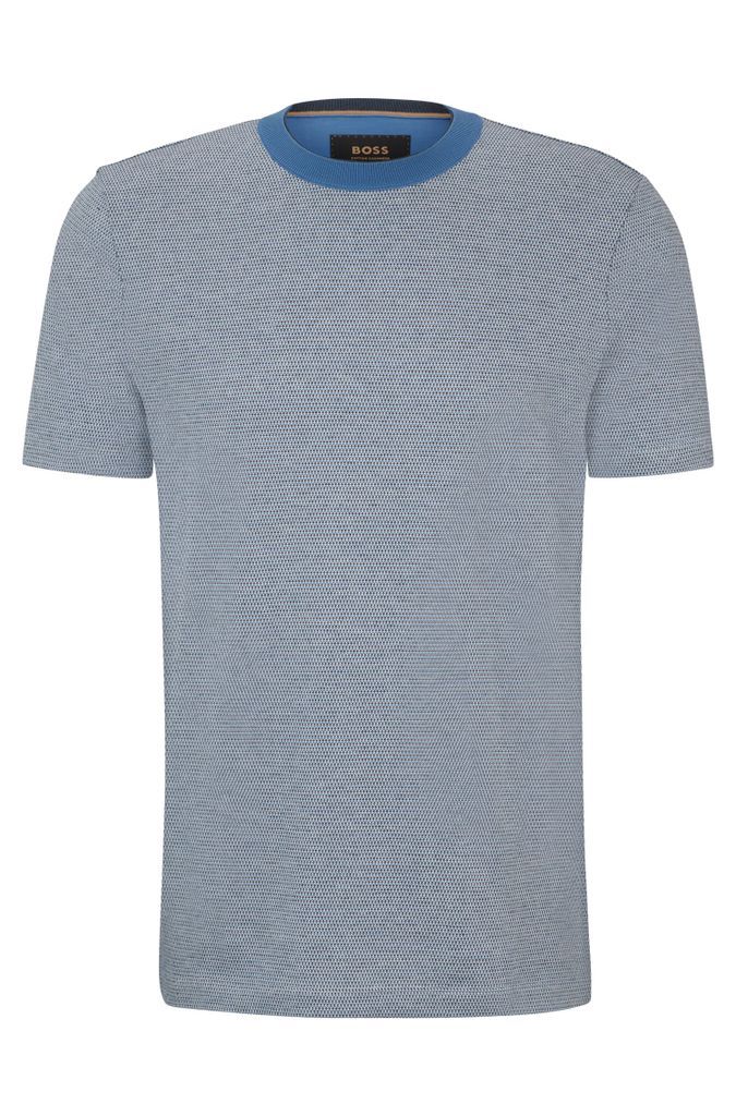 Bubble-structure T-shirt in cotton and cashmere