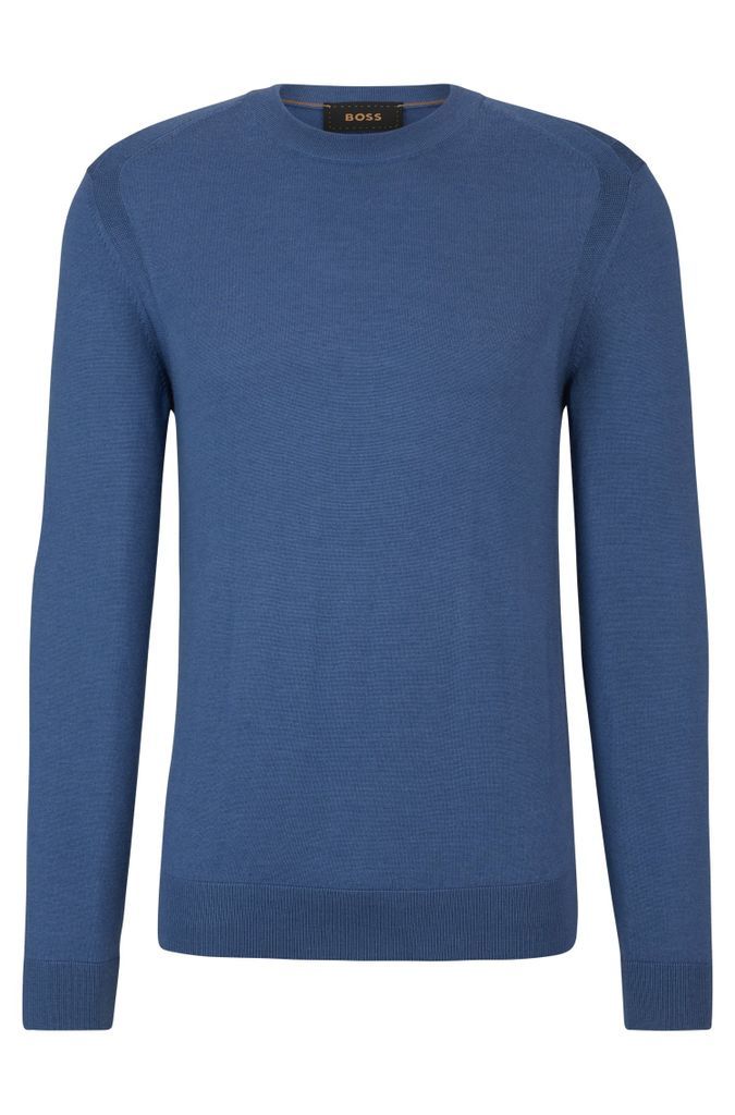 Regular-fit sweater in wool, silk and cashmere