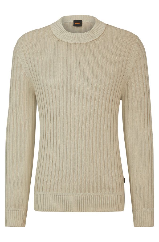 Wool-blend regular-fit sweater with wide ribbing