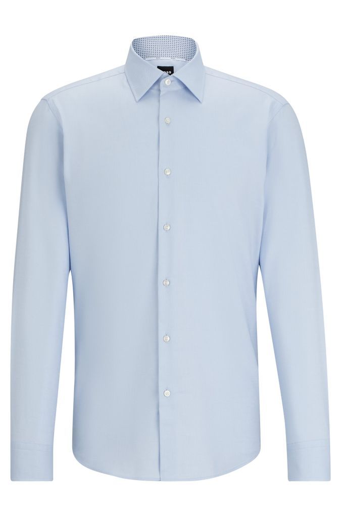 Regular-fit shirt in easy-iron Oxford stretch cotton