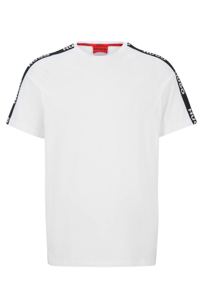 Relaxed-fit T-shirt in stretch cotton with logo tape