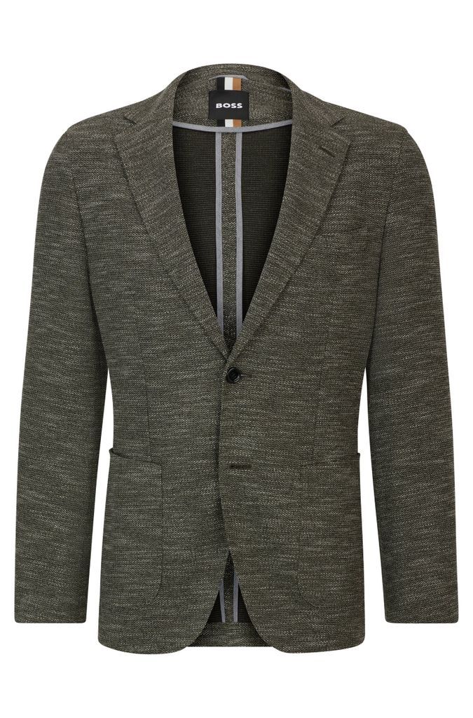 Regular-fit jacket in micro-patterned stretch jersey