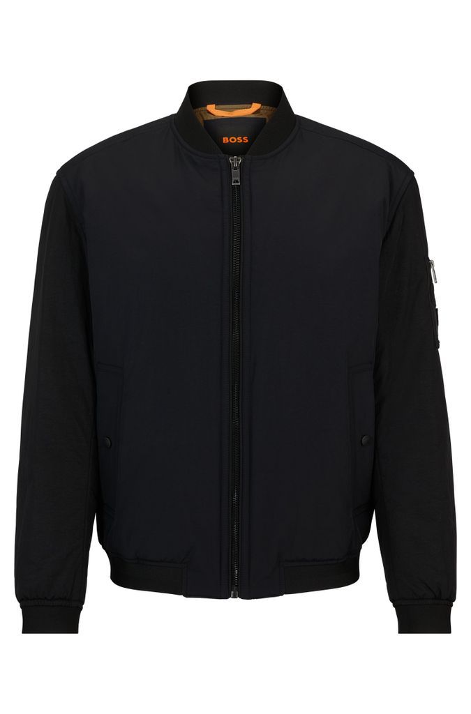 Relaxed-fit jacket in mixed water-repellent materials