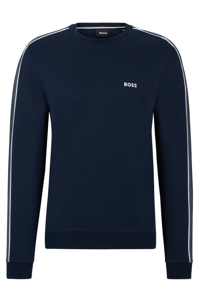 Cotton-blend regular-fit sweatshirt with embroidered logo