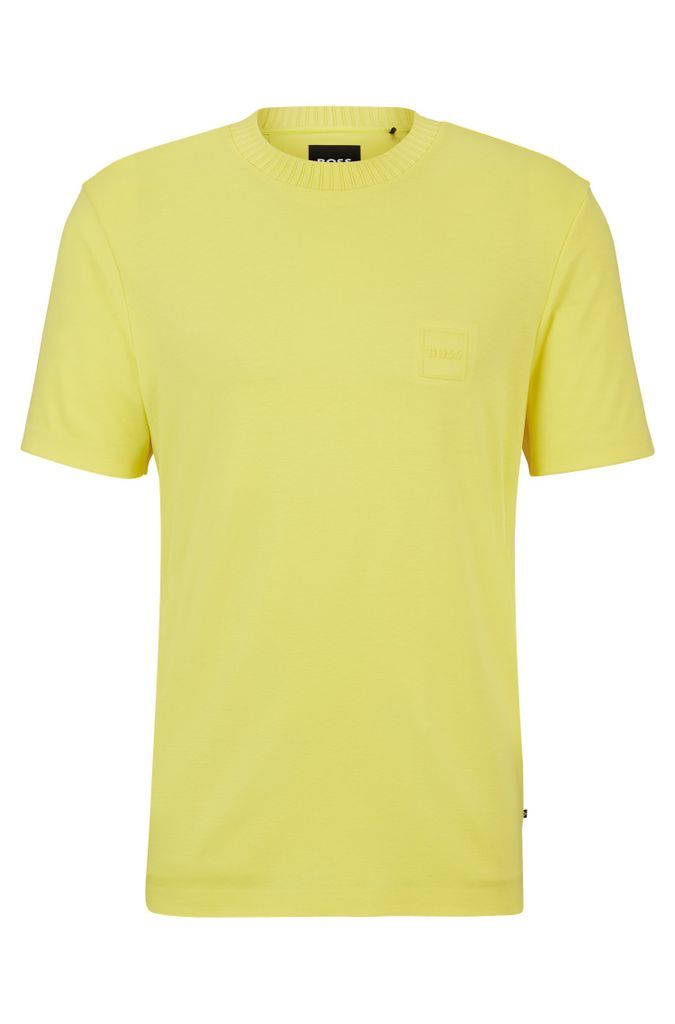 Cotton-blend regular-fit T-shirt with embossed logo