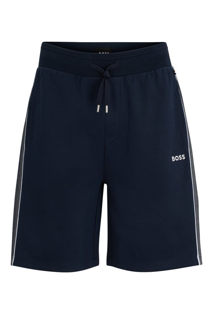 Cotton-blend shorts with embroidered logo