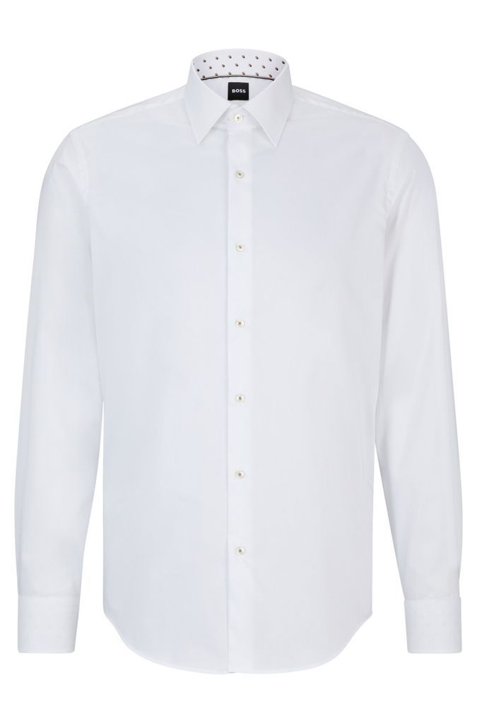 Regular-fit shirt in easy-iron cotton poplin