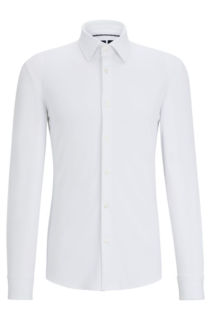 Slim-fit shirt in performance-stretch fabric