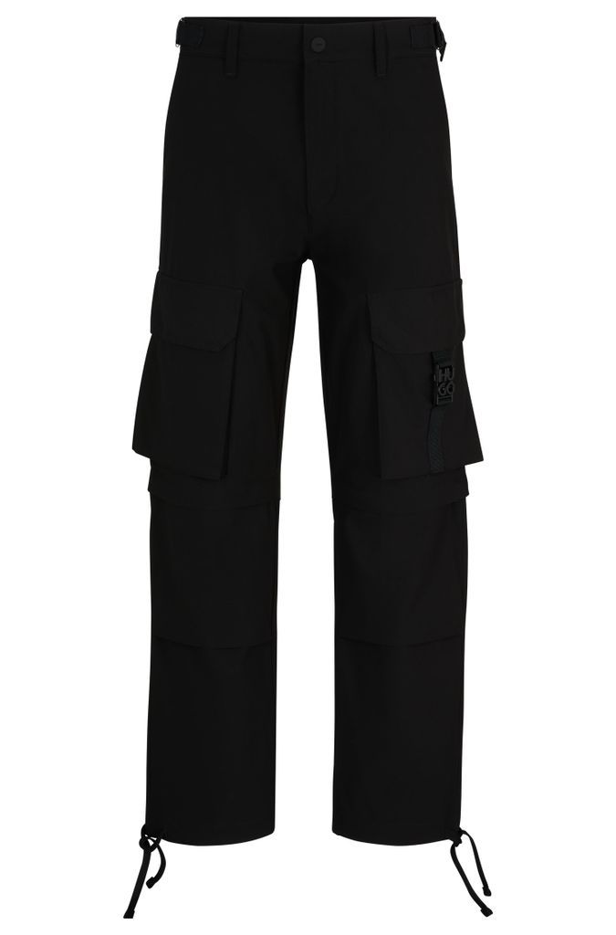 Regular-fit cargo trousers with stacked-logo strap
