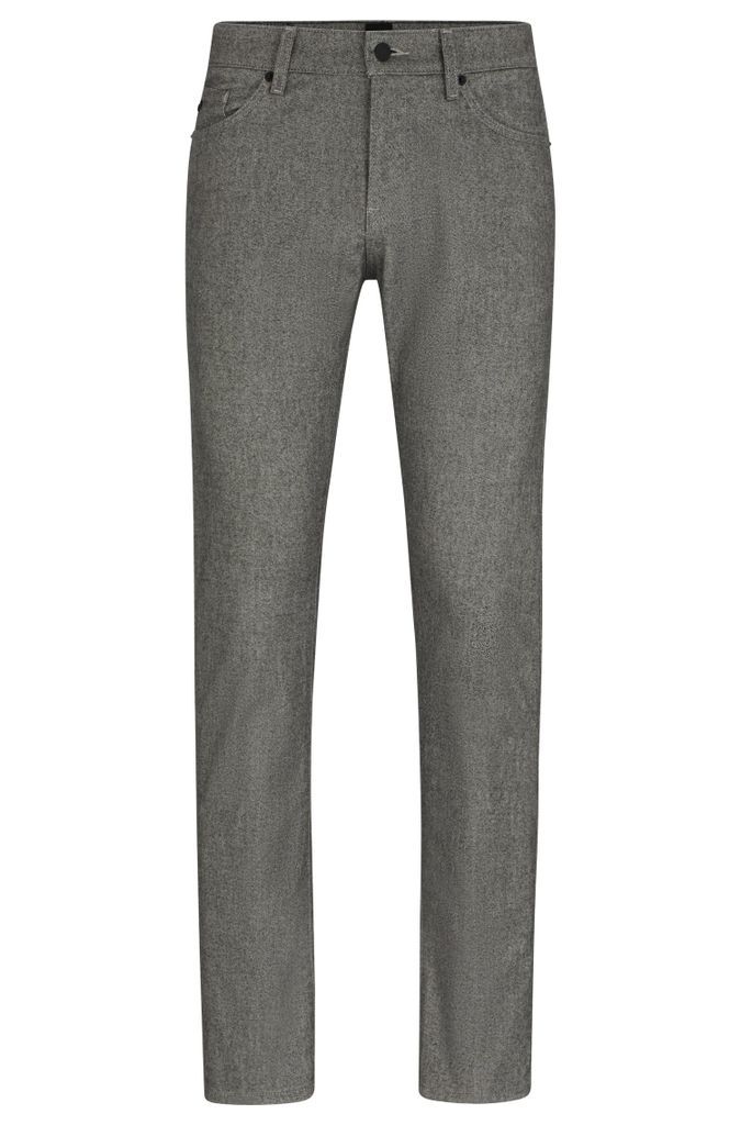 Slim-fit jeans in two-tone brushed twill