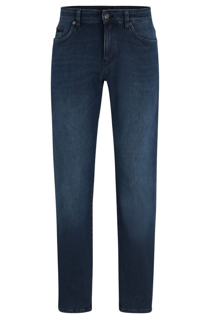 Slim-fit jeans in blue performance-stretch denim