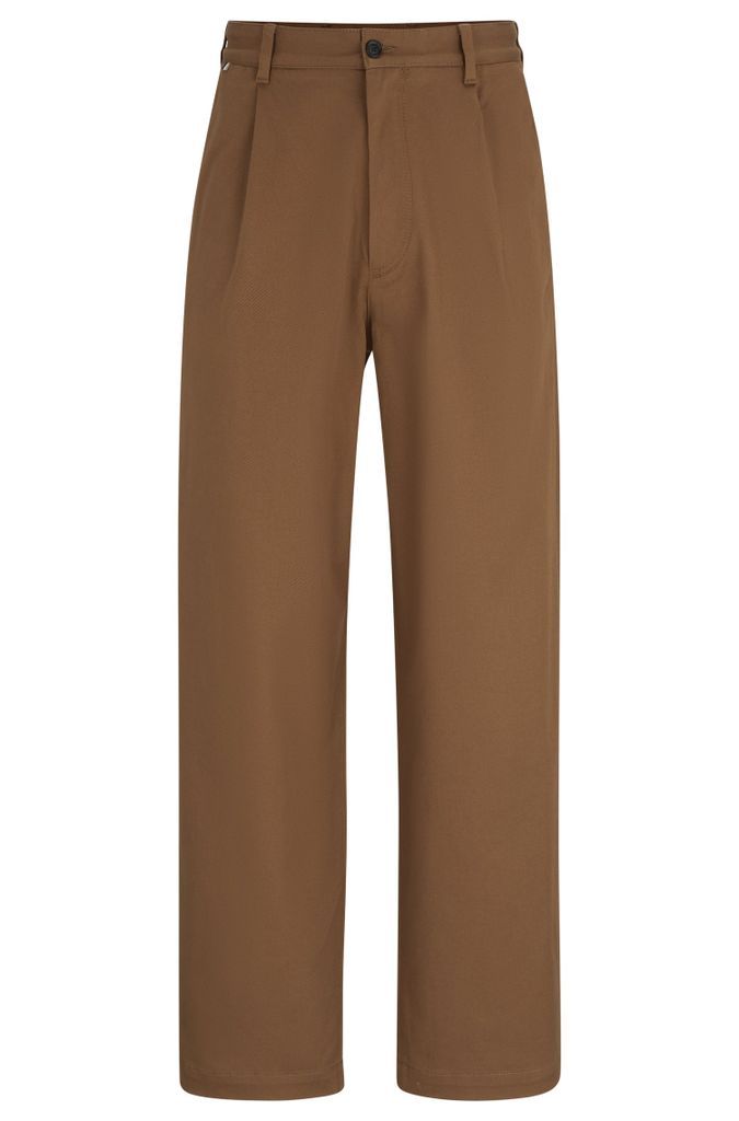 Relaxed-fit trousers in stretch-cotton twill