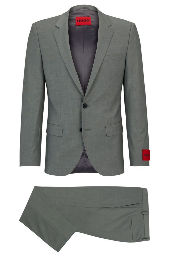 Slim-fit suit in mohair-look stretch cloth