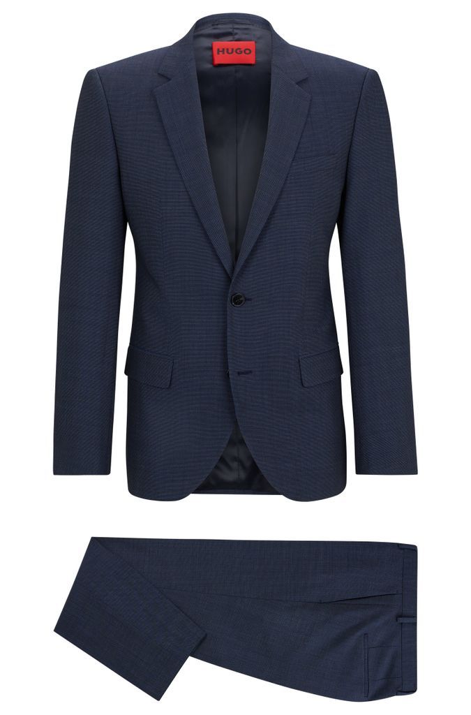 Slim-fit suit in stretch twill