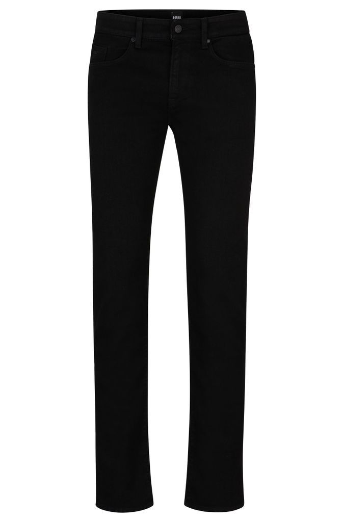 Slim-fit jeans in black super-soft Italian denim