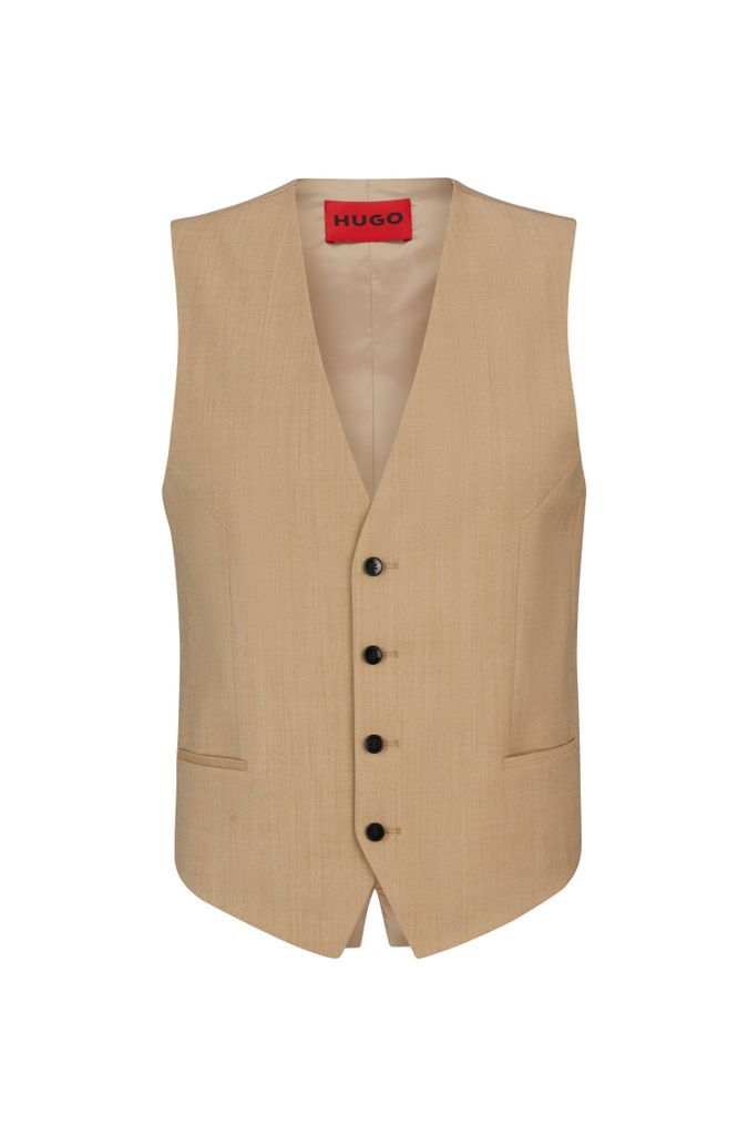 Extra-slim-fit waistcoat in mohair-look cloth