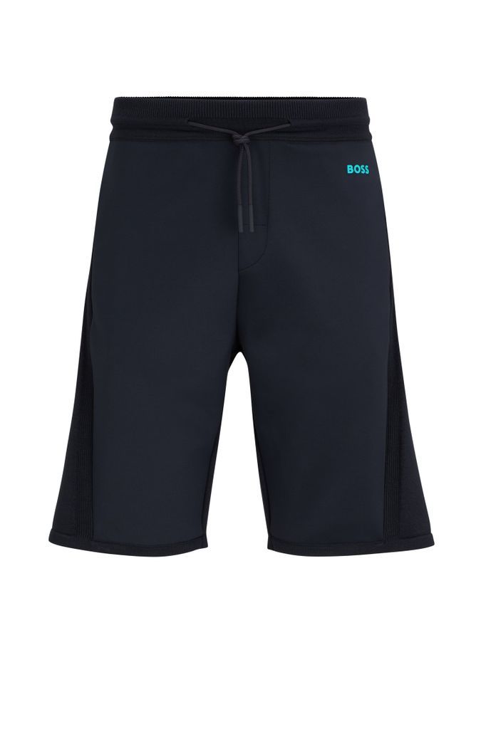 Regular-fit shorts with contrasting logo print