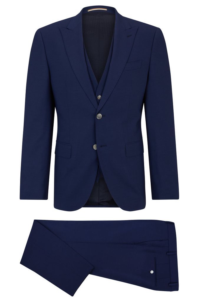 Regular-fit suit in crease-resistant stretch wool
