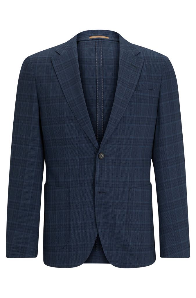 Slim-fit jacket in a checked wool blend