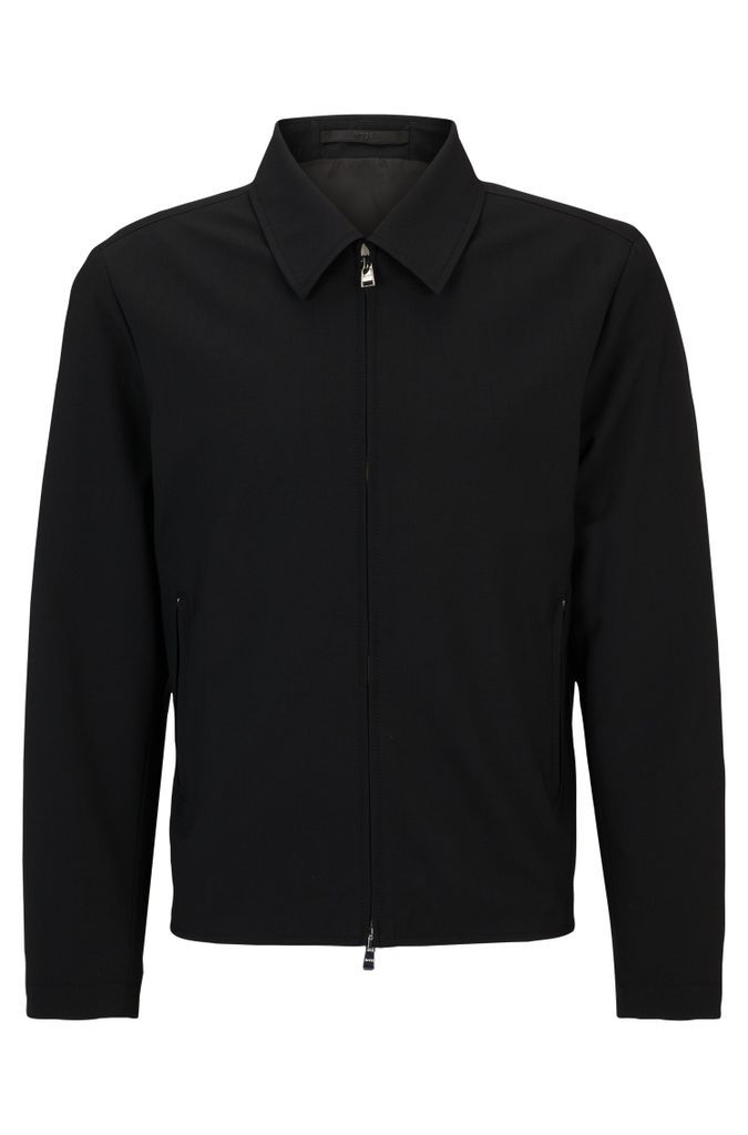 Slim-fit jacket in a performance-stretch wool blend