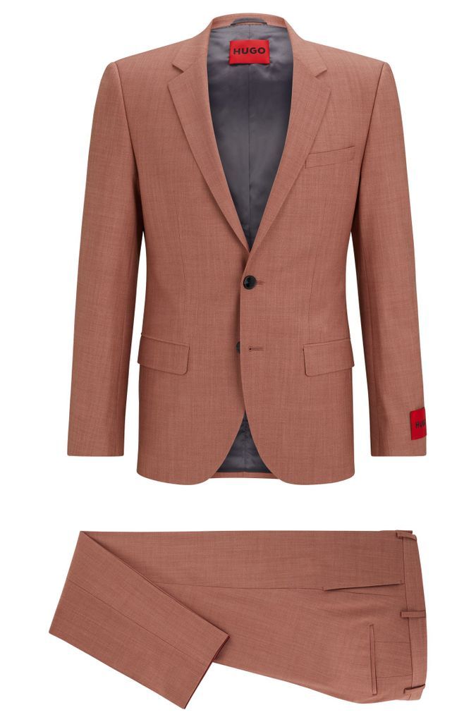 Slim-fit suit in mohair-look stretch cloth