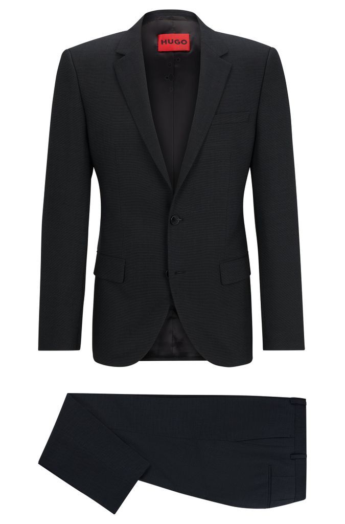 Slim-fit suit in stretch twill