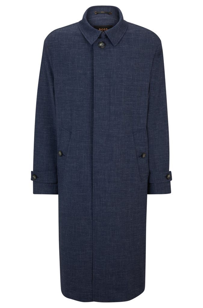 Regular-fit coat in a virgin-wool blend