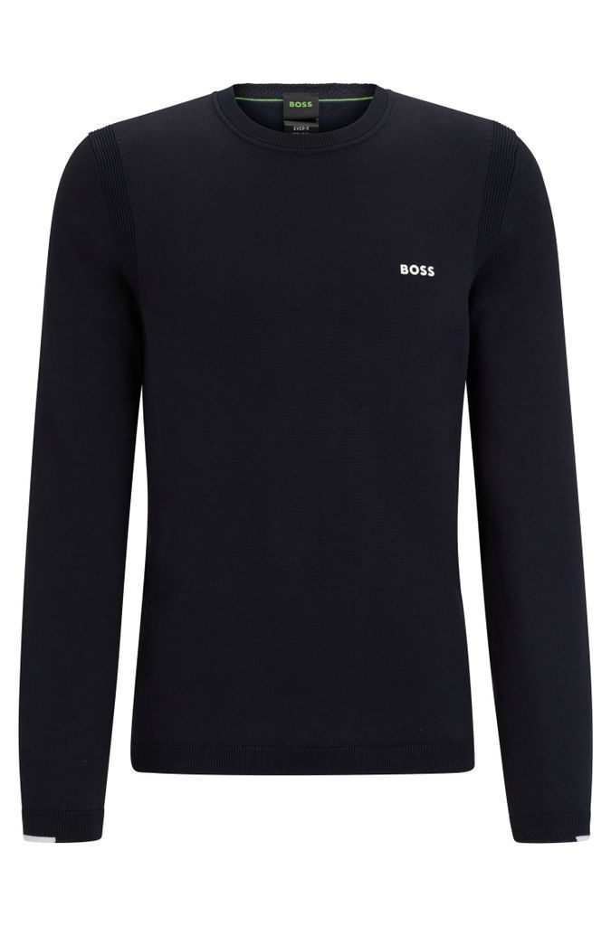 Cotton-blend regular-fit sweater with logo print