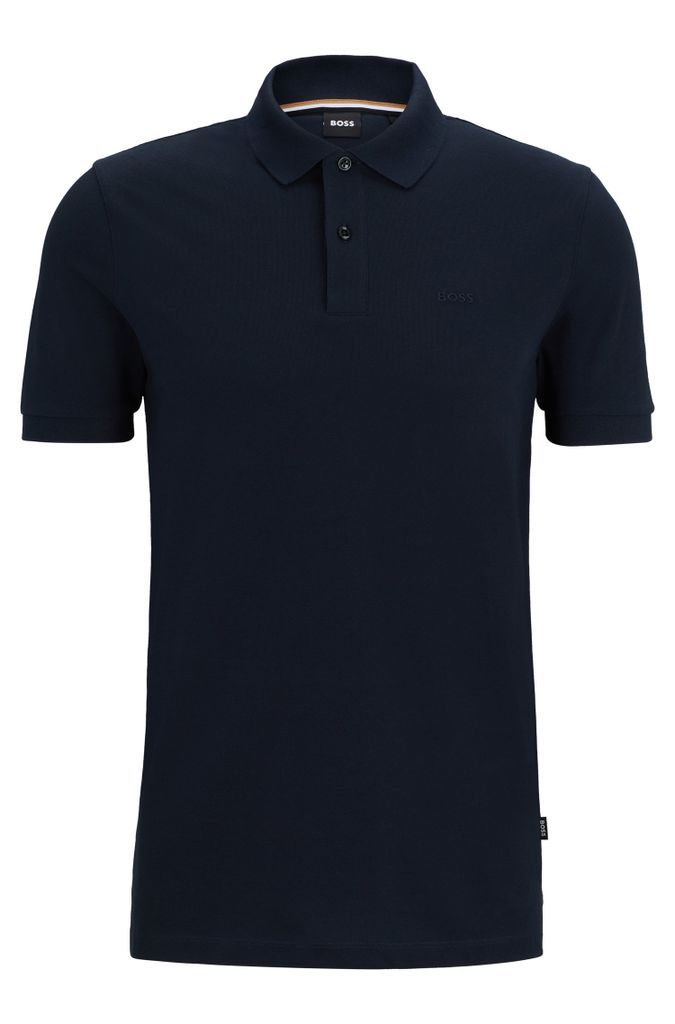 Regular-fit polo shirt in cotton with embroidered logo